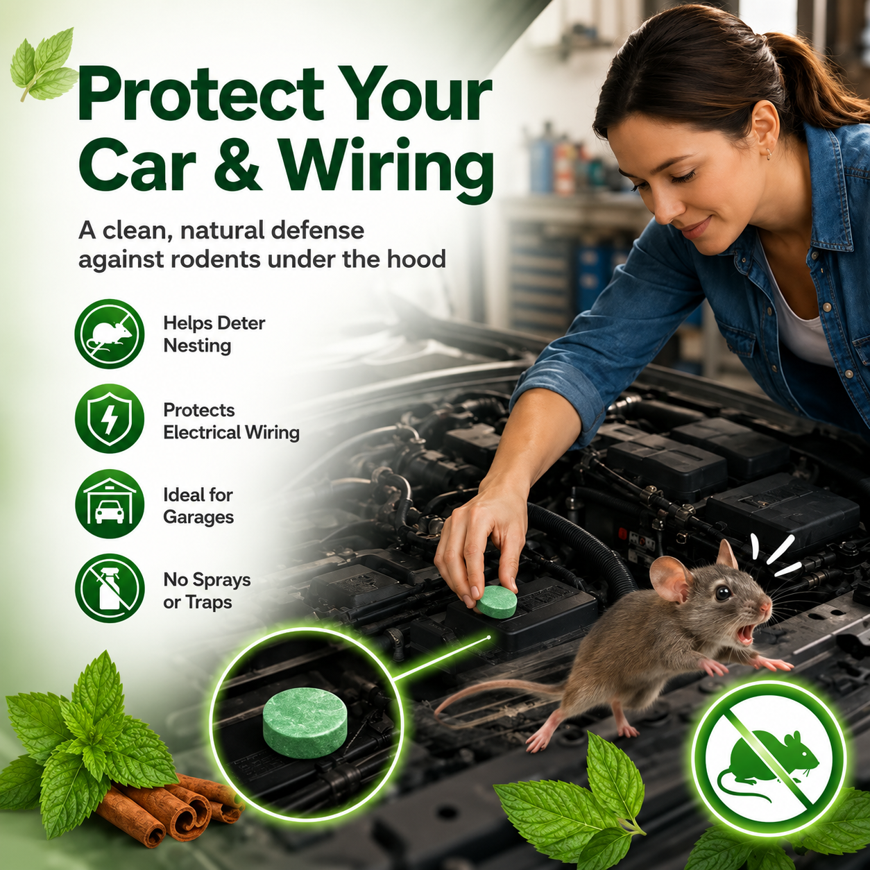 All-Natural Peppermint & Cinnamon Pest & Rodent Repellent Pucks