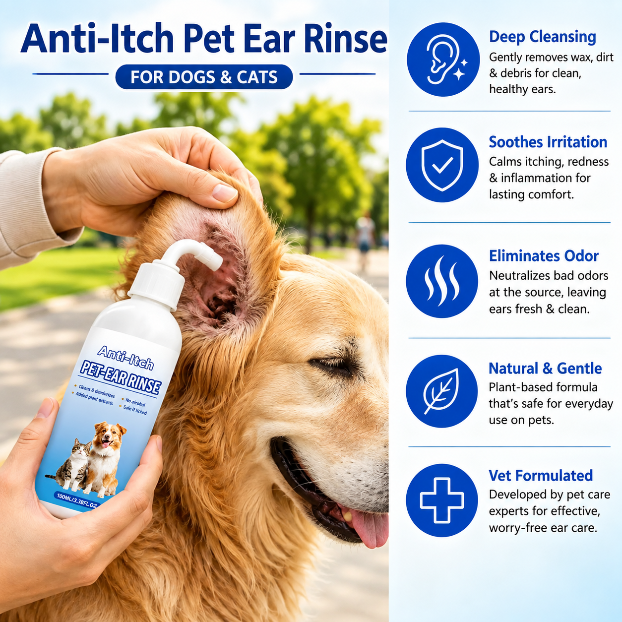 🐶🐱 Natural Pet Ear Rinse