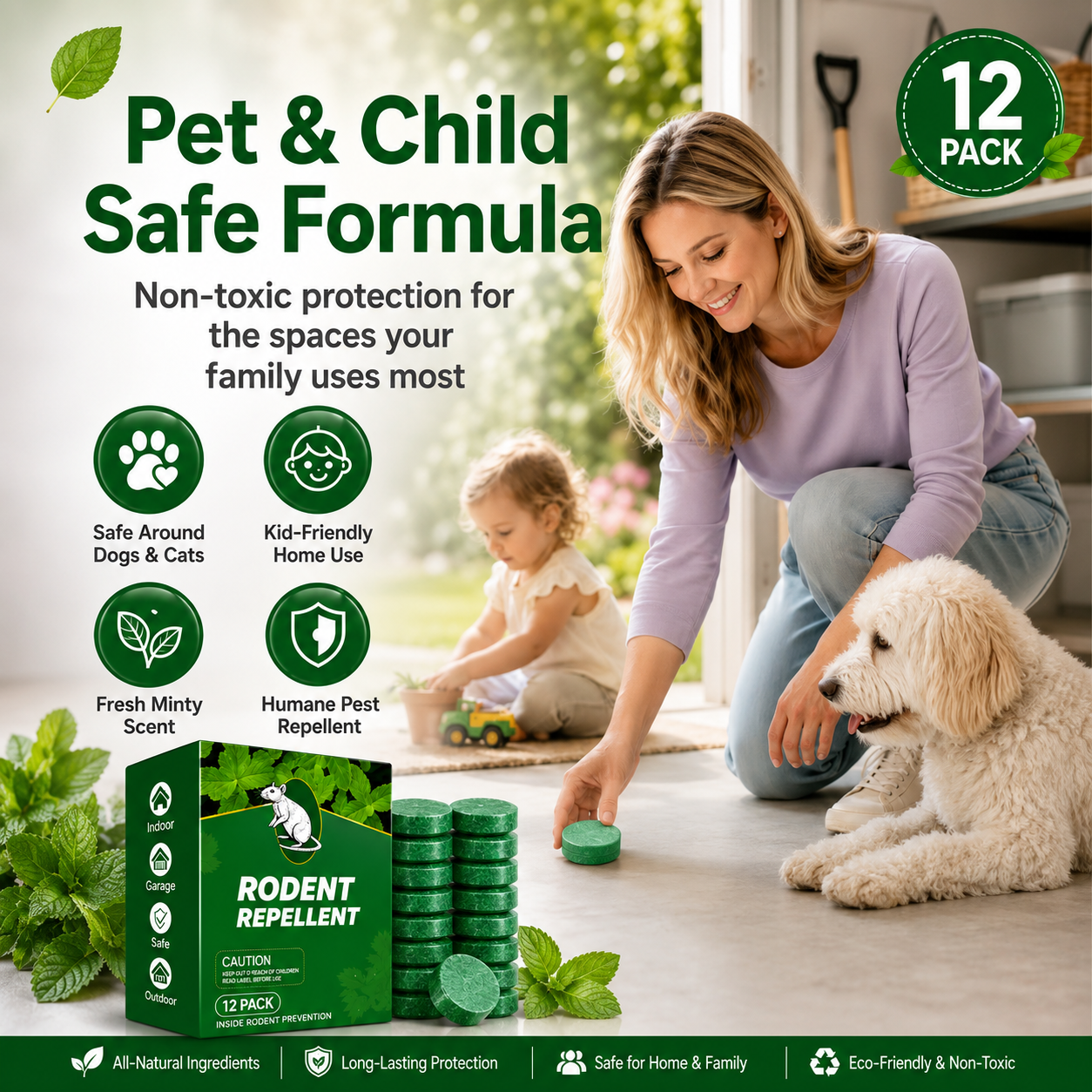All-Natural Peppermint & Cinnamon Pest & Rodent Repellent Pucks