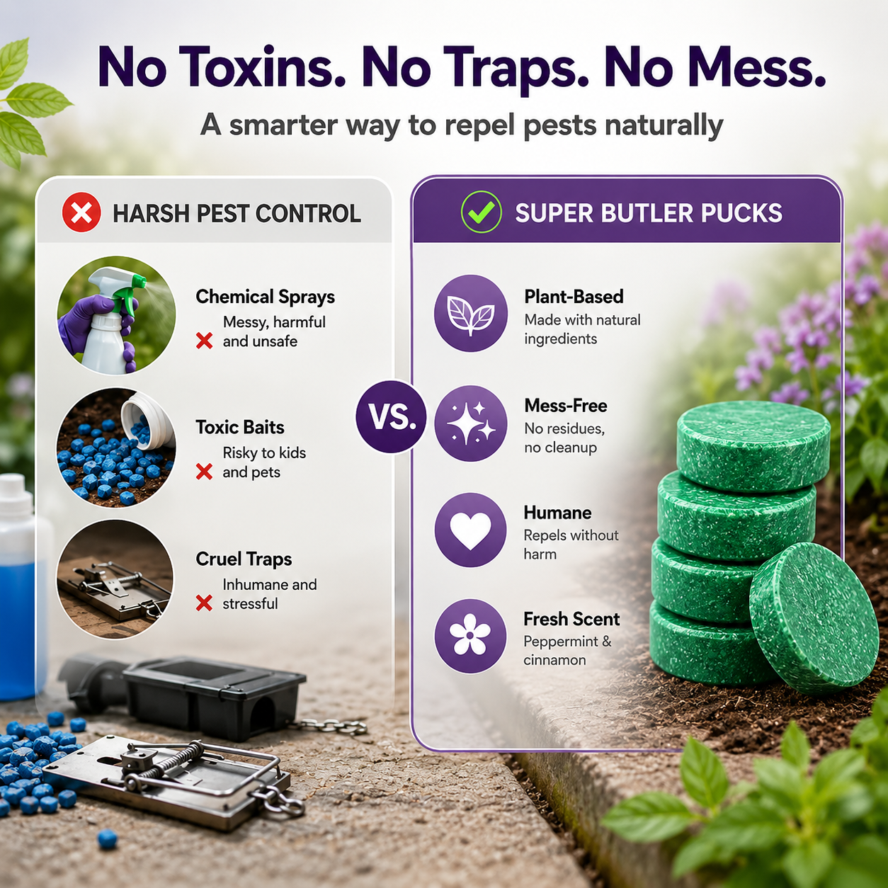 All-Natural Peppermint & Cinnamon Pest & Rodent Repellent Pucks